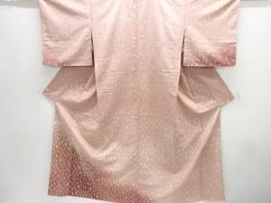 樹木模様手織り紬単衣付け下げ着物